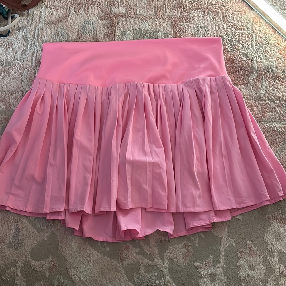 Pink Pleated Women's Skirt